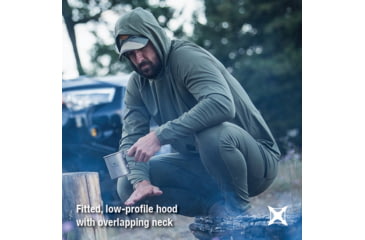 Image of Vertx Merino Base Layer Hoody - Mens, Ranger Green, Small, VTX1529RGNSMALLNA