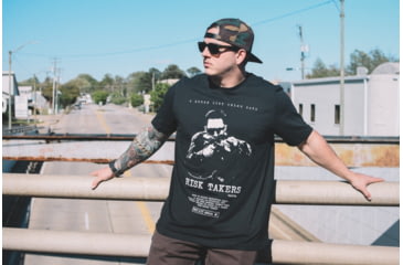Image of Vertx Risk Takers Graphic Tee T-Shirt - Mens, Vintage Black, Large, F1 VTXS0006 VBK LARGE