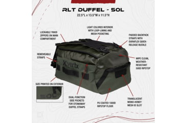 Image of Vertx RLT 50L Duffel, OD Green, F1 VTX5096 OD NA N/A