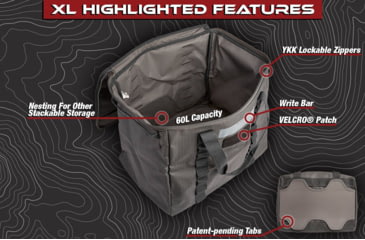 Image of Vertx Vtac Stackable Extra Large Storage Cube, Base Grey, F1 VTX5705 BGY NA