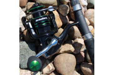 Image of Vexan StrikeBack Rod &amp; Reel Combos, 10 in, 6 ft 10 in, Casting, Medium Action, 7-1 Reel, Black/Green, UU-9JOJ-55N1