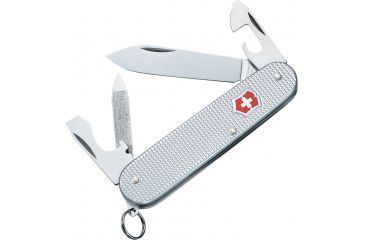 Image of Victorinox Cadet Swiss Army Knife Silver Alox Ribbed
