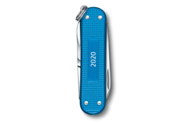 Image of Victorinox Classic Alox Limited Edition 2020 Swiss Pocket Knife, Ribbed, Aqua Blue, 58mm, 0.6221.L20