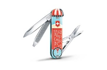 Image of Victorinox Classic SD Small Pocket Knife with Scissors and Screwdriver, Let It Pop, 58mm 0.6223.L1910US2