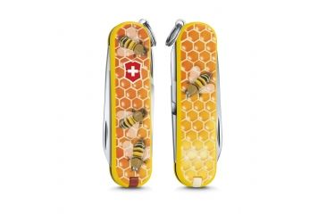 Image of Victorinox Classic SD Swiss Army Pocket Knife, Honey Bee 0.6223.L1702US2