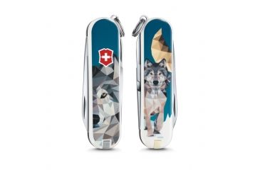 Image of Victorinox Classic SD Swiss Army Pocket Knife, The Wolf IS Coming Home 0.6223.L1704US2