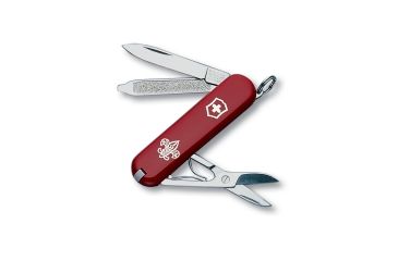 Image of Victorinox Classic SD Swiss Army Pocket Knife, Boyscout Red, 58mm, 55431