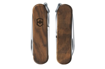 Image of Victorinox Classic SD Wood Stainless Steel Swiss Army Knife, Walnut, 58mm, 0.6221.63-X1