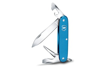 Image of Victorinox Pioneer Alox Limited Edition 2020 Pocket Swiss Knife, Ribbed, Aqua Blue, 93mm, 0.8201.L20