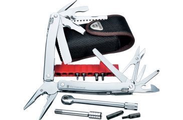 Image of Victorinox SwissTool Spirit Plus Ratchet Swiss Army MultiTools with Leather Pouch 3.0239.L-X1