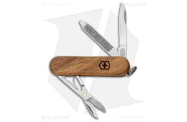 Image of Victorinox Classic SD Swiss Army Pocket Multi-Tool, 1.50in, Wood, Wood Handle, Wood/Gray, 2.25 inch, BHQ-100900