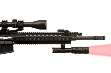 Image of Viridian Weapon Technologies V310 Long Range LED Illuminating Flashlight w/ Motorized Zoom and Universal Mount, Battery, Charger and Remote Switch, Red Beam, 980-0014