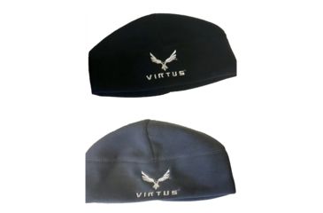 Image of Virtus Wide Banded Fleece Beanie, Black, Gray