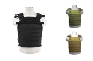 Image of Vism By Ncstar Fast Plate Carrier for 11x14in Plates, Black, Green, Tan