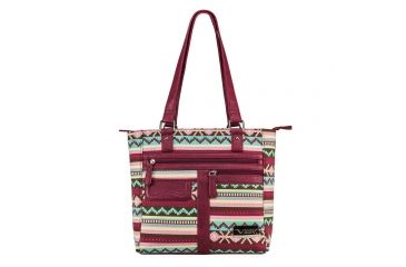 Image of Vism Concealed Carry Printed Tote Bag, Burgundy, BWJ003