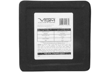 Image of VISM LVL III+ SRT Ceramic/PE Ballistic Plate, 6X6, Curved Side Plate,, Black, BP3P66C