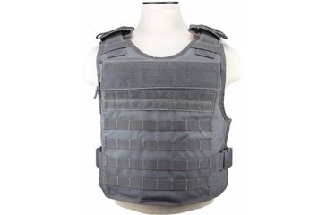 Image of VISM Plate Carrier Vest w/External Hard Plate Pockets, Urban Gray, Medium - 2XL, CVPCVEP2984U
