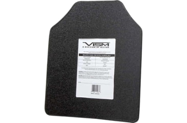 Image of Vism UHMWPE Curved Shooters Cut 10x12in Level IIIA Hard Ballistic Plate/Pistol Caliber Protection, Black, BUDC1012