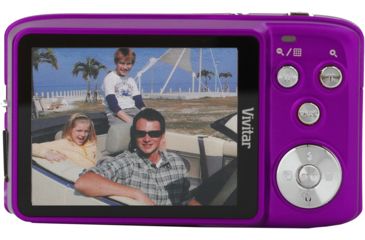 Image of Vivitar 14.1 Megapixel F128 HD Digital Camera Kit w/4 GB Card, Case, Tripod - Purple VF128-PUR/KIT-PR
