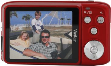 Image of Vivitar 14.1 Megapixel F128 HD Digital Camera Kit w/4 GB Card, Case, Tripod - Red VF128-RED/KIT-PR