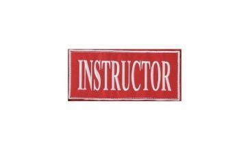 Image of Voodoo Tactical Instructor Patch, 9in x 4 1/8in, Red with White Letters - 06-000816348