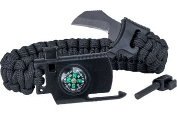 Image of Voodoo Tactical Survival Bracelet w/ Mini Knife And Compass, Black, One Size, 02-2020001000