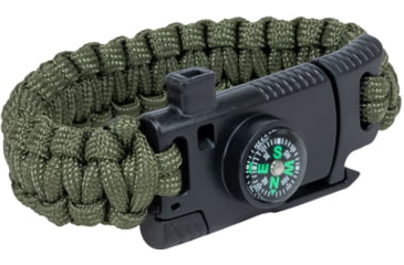 Image of Voodoo Tactical Survival Bracelet w/ Mini Knife And Compass, OD Green, One Size, 02-2020004000