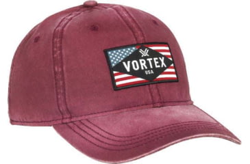 Image of Vortex Dad Muted Flag Hat - Mens, Maroon, OSFM, 222-36-MRN