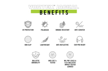 Image of Vortex Jackal Sunglasses, Black/Amber, Gold Mirror, EJA-BKA-GL