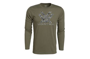 Image of Vortex Men's Digi Camo VTX Logo LS, Military Heather, 2XL 219050-MIH-2XL