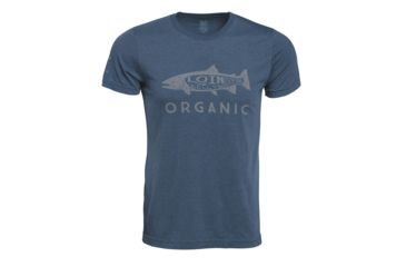 Image of Vortex Men's Organic Salmon Tee, Navy Heather, M 119036-SAL-M