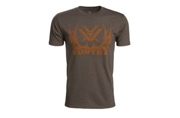 Image of Vortex Men's SS Muley Antler Tee, Brown Heather, M 219061-BRH-M