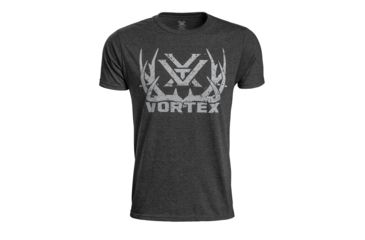 Image of Vortex Men's SS Muley Antler Tee, Charcoal Heather, L 219061-CHH-L