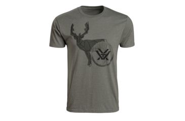 Image of Vortex Men's SS Polygon Buck Tee, Olive Heather, M 219062-OLH-M