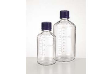 Image of VWR Boston Round Lab/Media Bottles, Polycarbonate, Graduated RPC1000 Clear