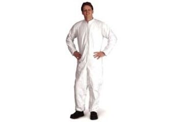 Image of VWR Coveralls made with DuPont Tyvek IsoClean Material IC190SWH3XVD Coveralls With Attached Boots