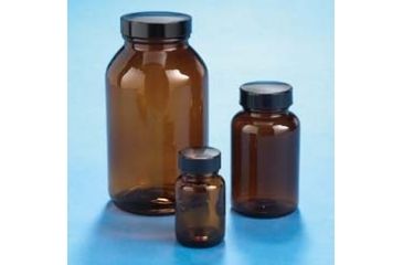 Image of VWR Packers, Case of 1, Amber, Wide Mouth Bulk Packs With Unattached Caps In Bags, VW5220233C21