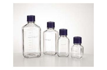 Image of VWR Square Media Bottles, Polycarbonate, Graduated BPC0500 Clear
