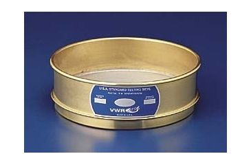 Image of VWR Testing Sieves2 Brass Frame, Each, Stainless Steel Wire Cloth Half Height, 120BS12H