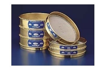Image of VWR Testing Sieves, Each, 8 Brass Frame, Stainless Steel Wire Cloth Half Height, 120BS8H