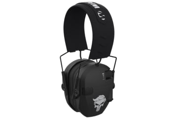 Image of CrossFire Razor Slim Punisher Ear Muffs, 23dB, 1 Pair, Black, GWPRSEMT24PUN