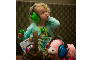 Image of Walkers Baby &amp; Kids Passive Protection Folding Ear Muffs, 23 dB NRR, Lime Green, GWP-FKDM-LG