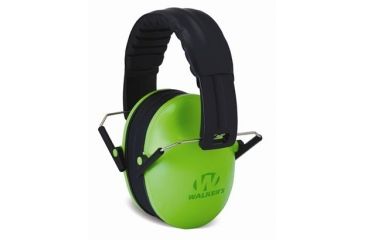 Image of Walkers Baby &amp; Kids Passive Protection Folding Ear Muffs, 23 dB NRR, Lime Green, GWP-FKDM-LG