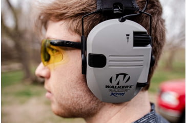 Image of Walkers Razor X-TRM Digital Ear Muffs, 21 dB NRR, Gray, GWP-XDRSEM-GY