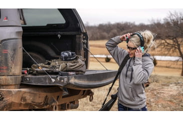 Image of Walkers Razor Slim Shooter Folding Electronic Ear Muff, 23 dB NRR, Light Teal, GWP-RSEM-LTL