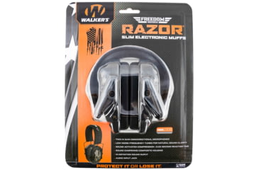 Image of Walkers WP-RSEMFS-FLG Razor Freedom Muff 23 DB Over The Head Polymer Black Ear
