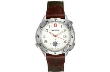 Image of Wenger Swing Out Compass Watch - Men's Stainless Steel Compass Watch