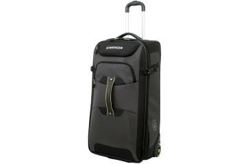 Image of Wenger Terrian Crossing 28in rolling upright duffle bag, Grey w/ Lime 12496