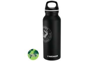 Image of Wenger Travel Top 650ml Drinking Bottle, Rubberized Black 18002