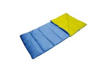 Image of Wenzel Cub Boys 45 Degree Sleeping Bag, Blue, Yellow, 26In X 86In, 74926817